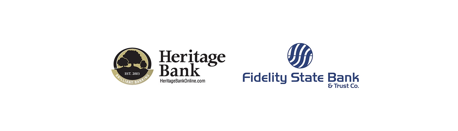 Heritage Bank logo and Fidelity State Bank Logo